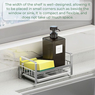 Giá Đỡ Bọt Biển Cho Bồn Rửa Nhà Bếp Đa Năng Tự Thoát Đĩa Xà Phòng Xốp Caddy Giá Bếp Mặt Bàn Lưu Trữ Essentials