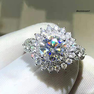 Nhẫn Hình Hoa Đính Đá Siêu Nhẹ Thời Trang Dành Cho Nữ