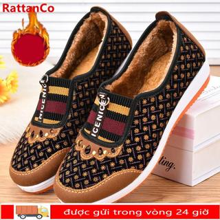 Giày Vải RATTANCO, Giày Vải Bắc Kinh Cũ Miệng Tròn, Nóng Thoáng Khí Cũ Bắc Kinh Miệng Tròn Giày Vải Xuân Thu Đông