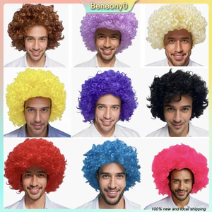Tóc giả Curl Afro Disco dành cho Nam và Nữ, kèm Băng đô và Váy Lạ Mắt