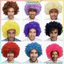 Tóc giả Curl Afro Disco dành cho Nam và Nữ, kèm Băng đô và Váy Lạ Mắt
