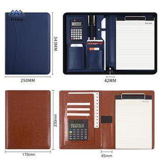 ELBBKG Đa Năng A4 / A5 Da Danh Mục Đầu Tư Cho Người Tổ Chức Tài Liệu Túi Dây Kéo Có Máy Tính Bút Người Đàn Ông Viết Cặp Văn Phòng Mới