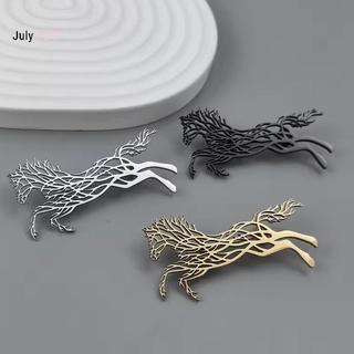 Trang sức nam vintage từ thép không gỉ thiết kế ngựa thổ cẩm, phù hợp làm phụ kiện cho quần áo