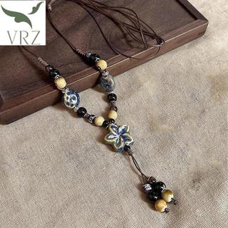Vòng cổ gốm phong cách boho, điều chỉnh được, màu sắc đa dạng