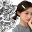 Túi đựng 80 chiếc kẹp tóc DIY chất liệu thủ công, bộ lò xo cá sấu vịt cố định tóc
