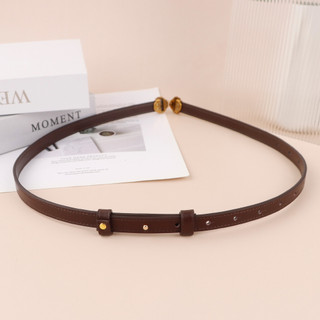 Đầm nữ retro với dây da thật và khóa trang trí mỏng - Size 90cm