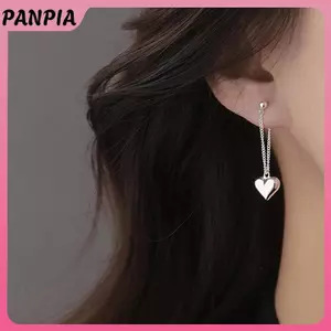Bông Tai Màu Bạc Mịn Hình Trái Tim, Phù Hợp Dự Tiệc và Thời Trang Vintage