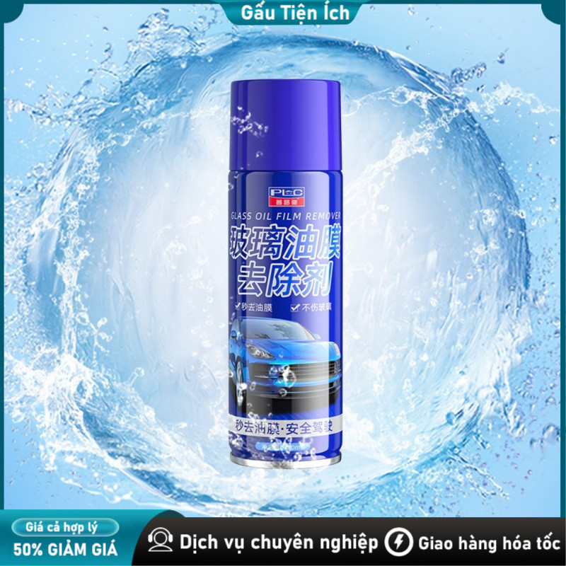 Chai xịt tẩy ố kính ô tô phủ nano chống bám nước Công nghệ Phủ NANO,Tẩy Ố, Cặn Canxi,Làm Bóng Kính,Chống Bám Nước