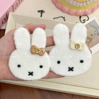 Dải băng thỏ Miffy dệt kimi nơ và velcro - phụ kiện tóc sang trọng cho bé gái