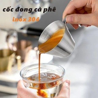 Dụng cụ barista cốc đong cafe đầu V dễ rót 100ml ，Đầu chiết chữ V，Kèm thang đo dung tích