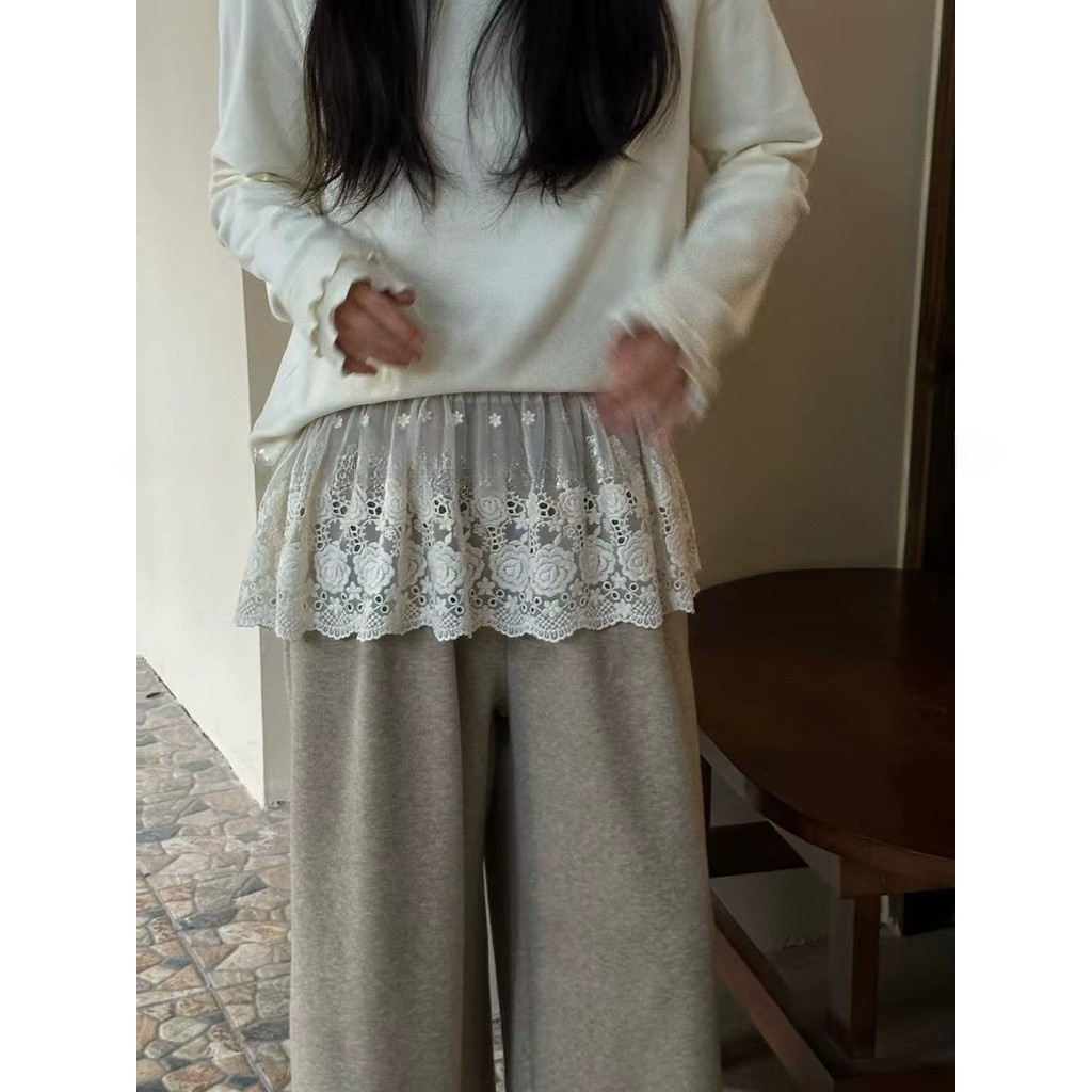 Váy Milyfashion từ polyester, phong cách Mori Nhật-Bản, hoạ tiết hoa hồng và ren eo thun