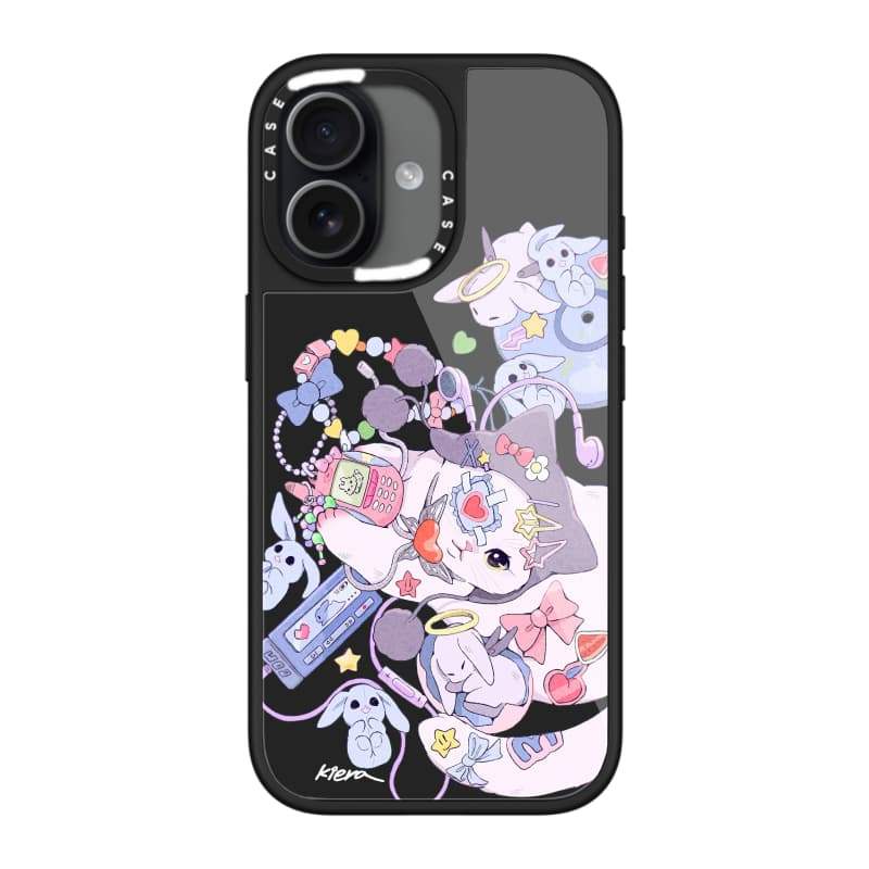 CASECASE X Club Egg của Kiera Won Ốp lưng kính hút từ tính chống trầy xước cho IPhone 17 Air 16 15 14 Pro Max Plus Ốp lưng cứng có hộp khắc Logo