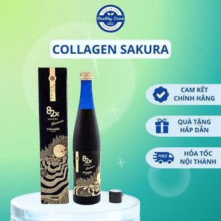 82X Collagen Sakura - Nước Uống Phiên Bản Cao Cấp Ngăn Ngừa Lão Hóa Da, Trẻ Hóa Toàn Diện (500ml/Chai)