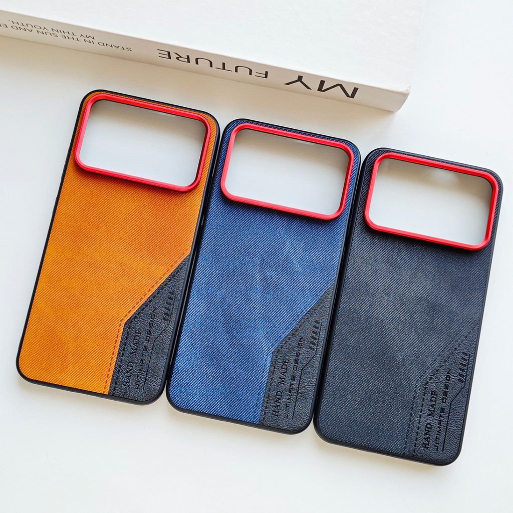 DÀNH CHO HONOR WIN Ốp Điện Thoại Kinh Doanh Sang Trọng Bảo Vệ Denim Khâu Da Hạt Case WINRT
