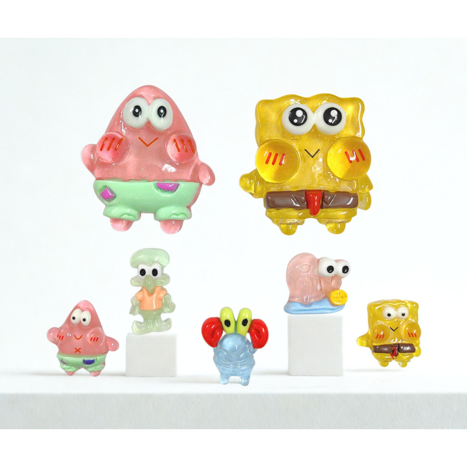 Set charm bọt biển phát sáng- Charm phát sáng trend 2026- 2 charm bự 5 charm nhỏ- charm gắn dép siêu hot hit