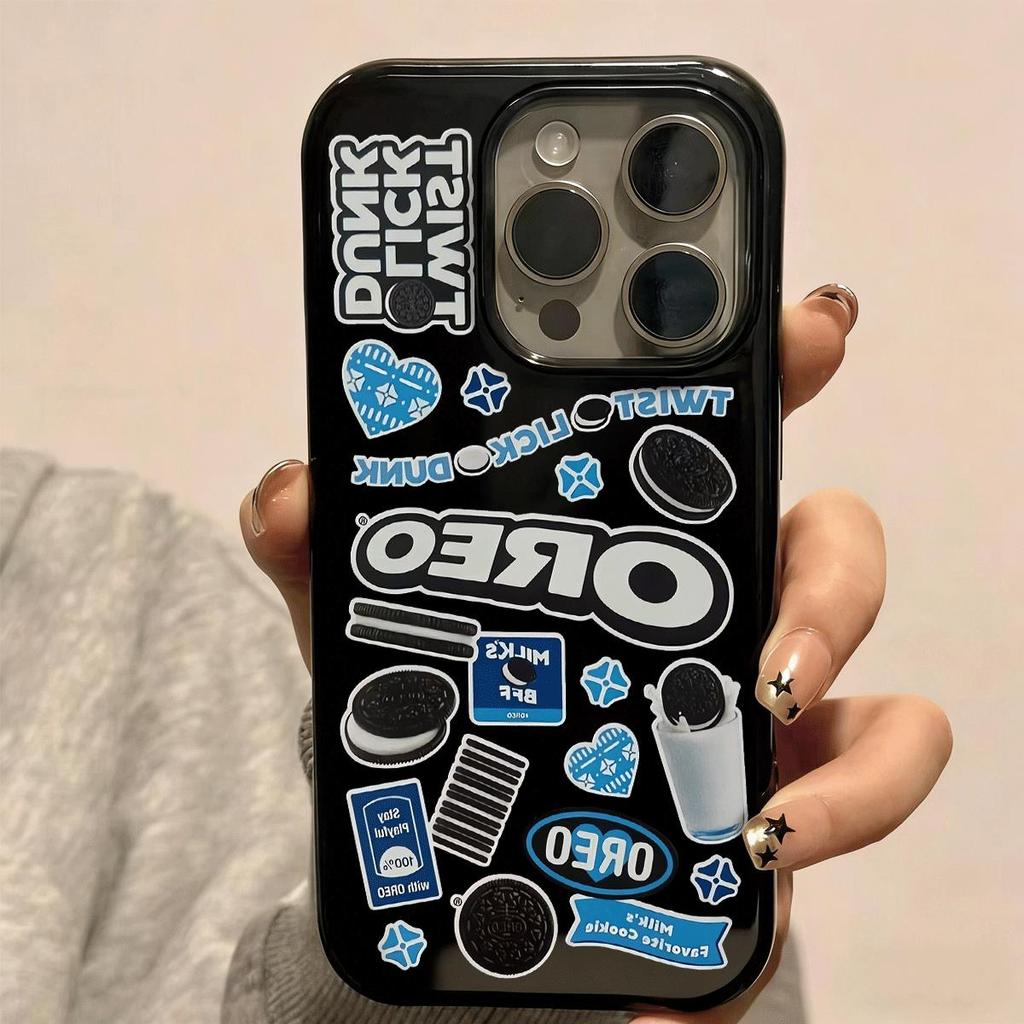 Nhãn dán mát mẻ cho trường hợp iPhone 1516PROMAX 1314PRO Bề mặt sáng XR Đơn giản 12 Soft Case