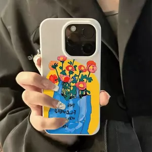 Bó hoa minh họa cho trường hợp iPhone 1516PROMAX 1314PRO Bright Side XR Minimal 12 Soft Case