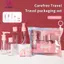 Springevenstar 6 Chiếc Kích Thước Du Lịch Chai Bộ Chống Rò Rỉ Di Động Vệ Sinh Hộp Đựng Mỹ Phẩm Rỗng Lotion Toner Dầu Gội Essentials Chai Kem Springevenstar