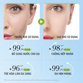 Serum siêu cấp ẩm & giảm nếp nhăn, dưỡng ẩm sâu, không bết dính, [Niacinamide, BHA, AHA, Vitamin C] 150ml