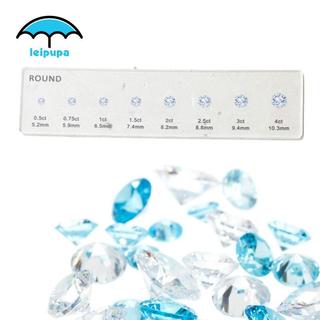 Hướng dẫn đo kích thước kim cương di động bằng Acrylic trong suốt 20 X 5 Cm, Công cụ so sánh kích thước và hình dạng kim cương cho trang sức