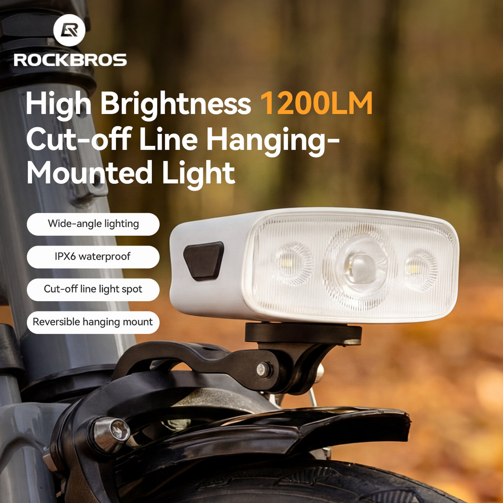Đèn Pha Xe Đạp Rockbros 1200LM - Hợp Kim Nhôm Chống Thấm Nước IPX6, Độ Sáng Cao Cho Xe Đạp Đường Bộ Và Off-Road