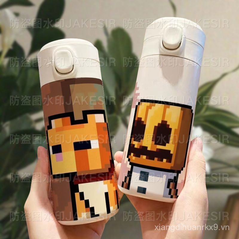 Trò chơi Minecraft Ngoại vi Thermos Cup Công suất lớn Cốc nước di động Ấm siêu tốc bằng thép không gỉ Quà tặng sinh nhật