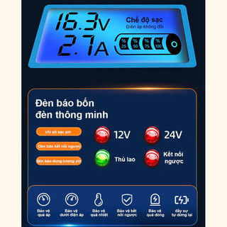 Bộ Sạc Ắc Quy Ô Tô 12/24V Sạc An Toàn Kích Hoạt Sửa Chữa Hiệu Quả Midaki Official
