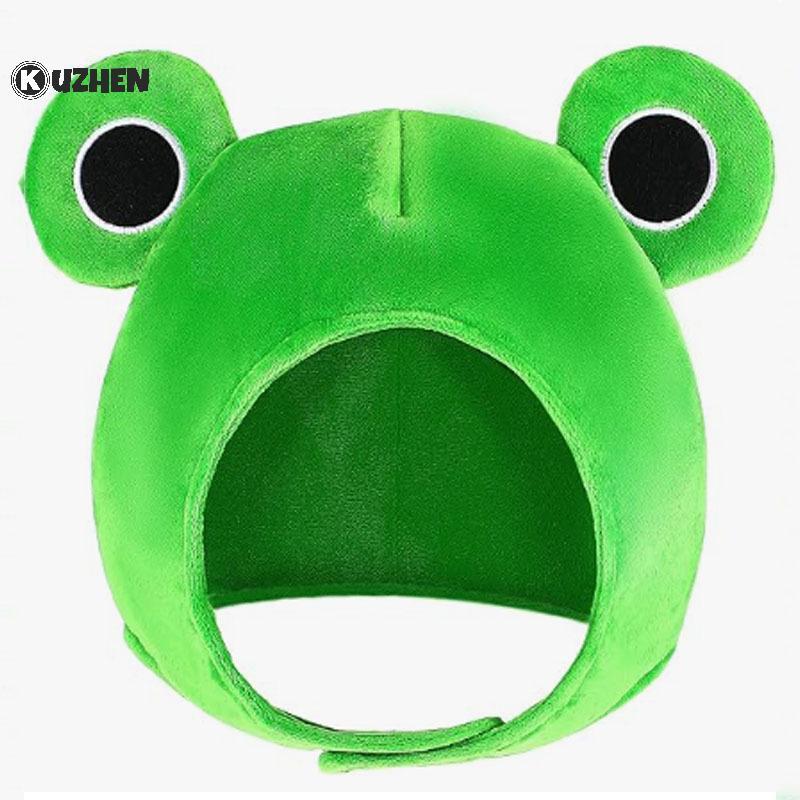 KUZHEN Mũ Hoàng Tử Ếch Sang Trọng cho Halloween với Motif Động Vật Xanh