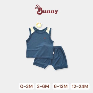 (0-24m) Bộ 3 lỗ hè Bunnybaby chất thun rayon mềm mát thoáng khí cho bé