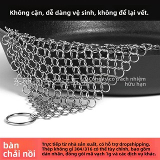 Nồi Inox Vệ Sinh Nhà Bếp Tiện Dụng, Bàn Chải Lưới Giặt Nồi, Dụng Cụ Rửa Chén Đĩa
