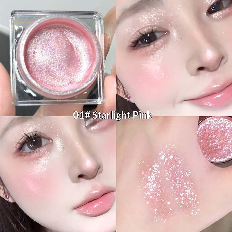 MUQV Cappuvini Gel Dạng Lỏng Phấn Mắt Ngọc Trai Lấp Lánh Cơ Thể Cao Đơn Sắc Kim Cương Shimmer Silkworm Làm Sáng Độ Bóng Cao Kim Sa Lấp Lánh Qui Sấy n
