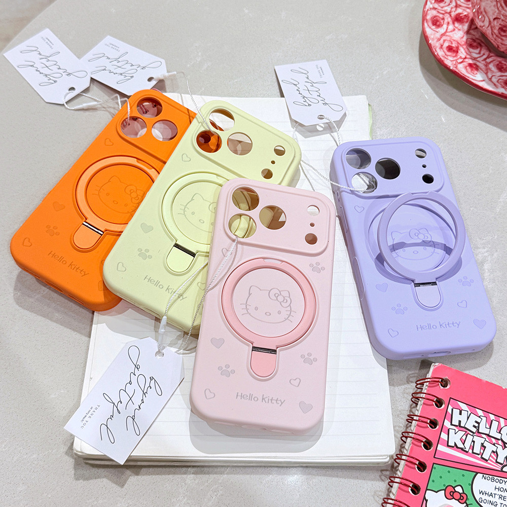 Từ Giá Đỡ Dòng Mèo Avatar Mèo Móng Vuốt Silicon Lỏng Ốp Lưng Điện Thoại iPhone 17 Pro Max 16 15 14 13 12 11 Vỏ Bảo Vệ Chống Sốc