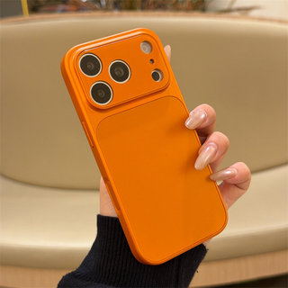 Như 17Pro Ống Kính Mạ Điện Bạc Cam PC Ốp Lưng Điện Thoại iPhone 17Promax 16Promax 13 14 15 Pro Max Chống Sốc Nam Nữ Vỏ Di Động