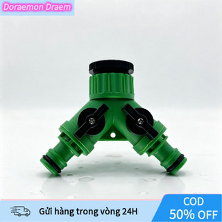 【COD】Đầu nối nhanh chia đôi có van khóa, là giải pháp tiện lợi để mở rộng điểm lấy nước tại vườn, nhà xưởng hoặc gara.