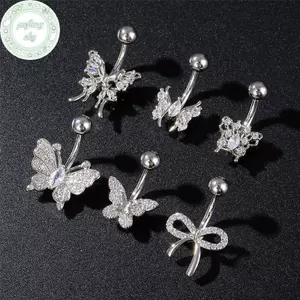 Pusky Nhẫn Rốn Nữ Steal Không Gỉ Zircon - Gợi Cảm & Quà Tặng Perfect