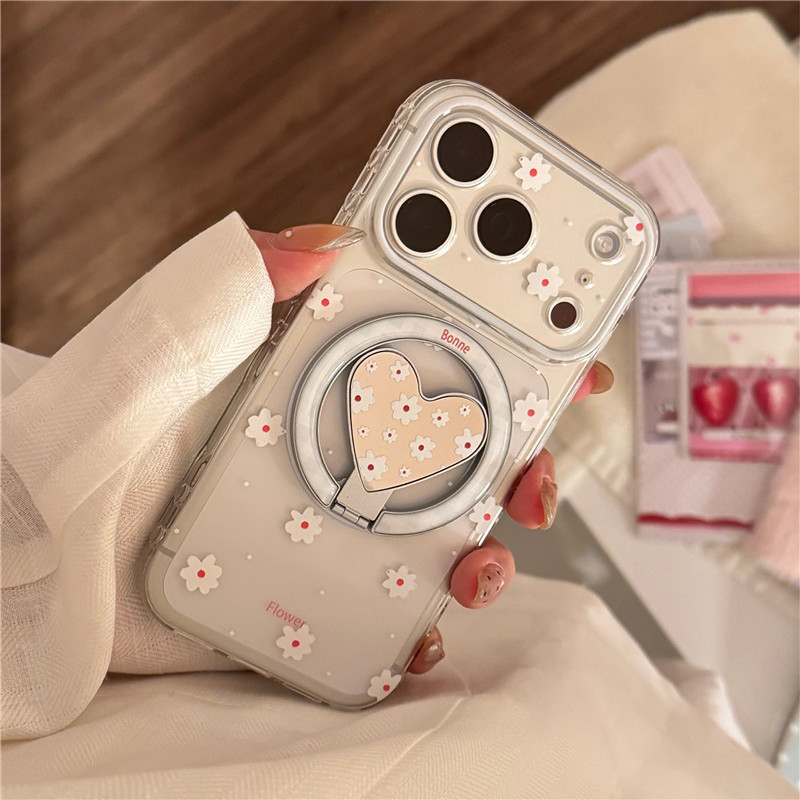 Ốp điện thoại TPU họa tiết hoa trắng cho iPhone 17 Pro Max