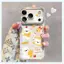 Áo vàng trắng chó cho iPhone 17Promax trường hợp túi khí bốn góc 16promax trong suốt 15