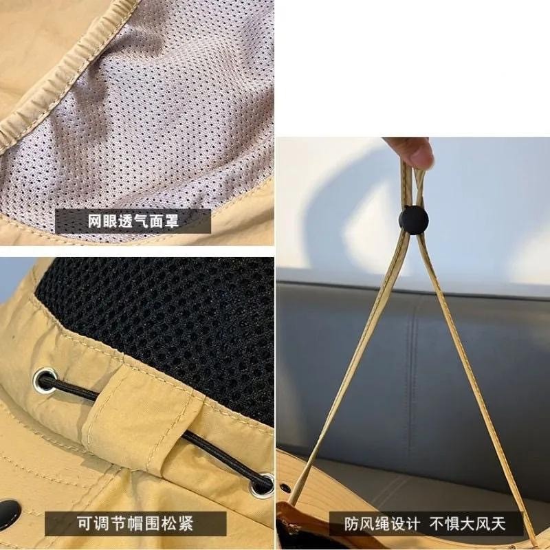 Mũ leo núi vành lớn che mặt và cổ, phù hợp mùa hè