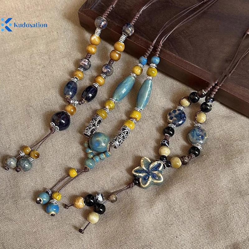 Kudosation Gốm Dệt Dây Handmade Phong Cách Boho, Có Thể Điều Chỉnh, Đẹp Mắt