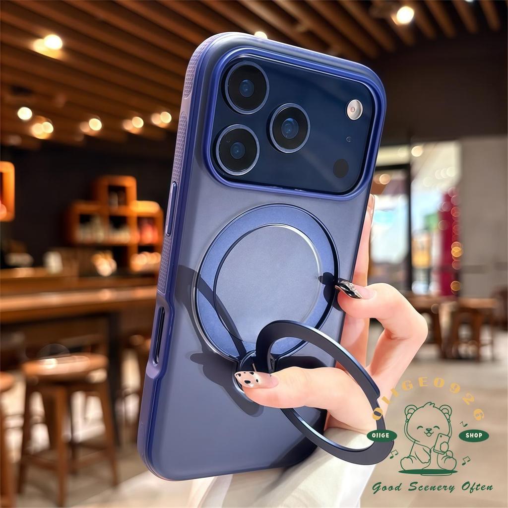 【 Ốp lưng iPhone17 】 Giá đỡ xoay từ chất lỏng siêu mỏng Vỏ điện thoại iphone17 Pro Max 16 15 14 cho vỏ iPhone Vỏ mềm silicon TPU chống sốc