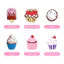 Nam Châm Tủ Lạnh Mini Hình Bánh Ngọt Kem Que Cupcake, PVC Mềm Dính Chắc, Quà Tặng Dễ Thương