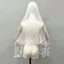 IAPPORTUNIA Khăn trùm đầu cô dâu, Khăn choàng nữ cổ điển hoa, Viền ren thoáng khí Mandira Veil