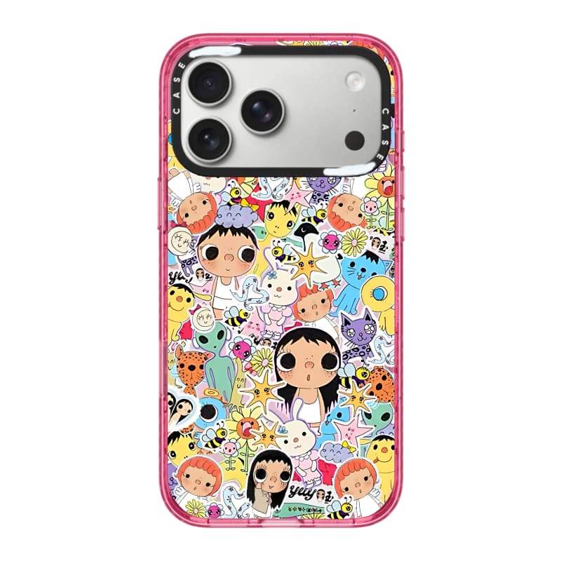 CASECASE X Yuy World Vỏ Điện Thoại Đen / Bầu Trời Xanh / Hồng Fizz Kẹo Bộ Sưu Tập Màu Sắc Trong Suốt Cứng Hút Từ Tính Tác Động Cho IPhone 13 14 15 16 17Pro Max Plus Có Hộp