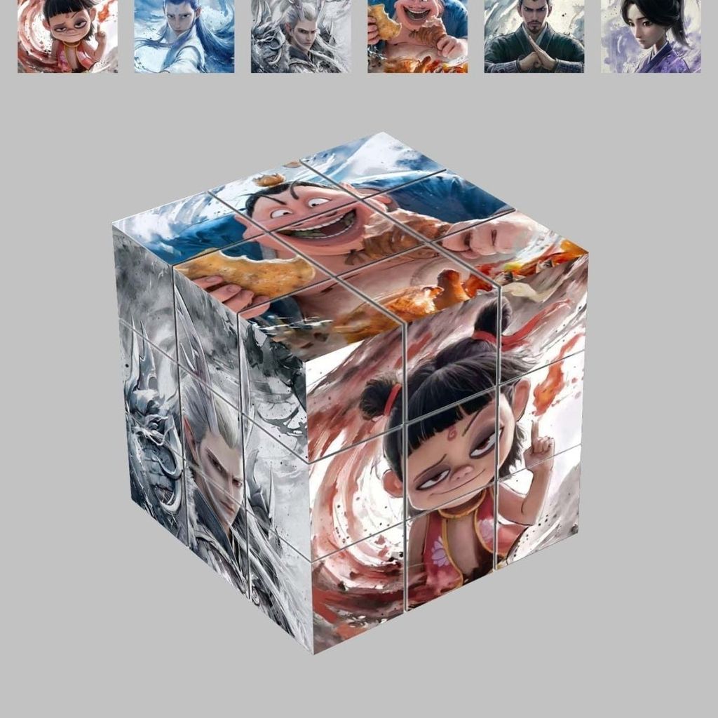 Nezha 2 Demon Boy Haihai Cao Sáng Tạo Khối Rubik Sinh Viên Giáo Dục Giải Nén Nezha Ao Bing Jigsaw