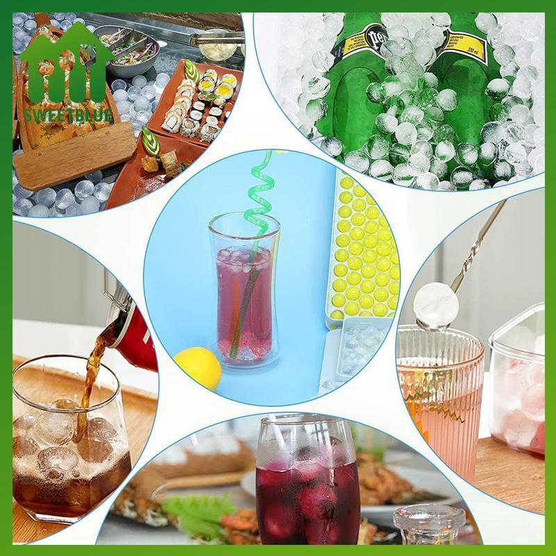 SWEET Mini Ice Cube Khay 104 Lỗ Tròn Đá Bóng Khuôn Nhỏ Nghiền Đá Khay Để Làm Lạnh Đồ Uống Cà Phê Nước ép Dụng Cụ Silicona BPA Free n