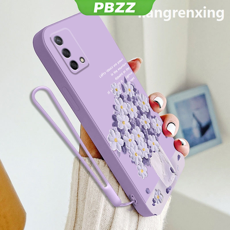ốp lưng oppo A74 4g a95 Ốp Điện Thoại Silicon Mềm Chống Sốc Họa Tiết Hoạt Hình Cho oppo A74 4g a95 YTYHH01 viền vuông cute
