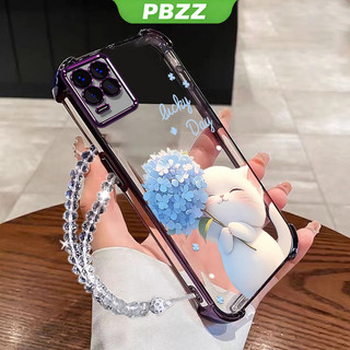 Ốp Lưng Cho realme 8 pro 4g realme 8 5g Vỏ Điện Thoại Vỏ Mềm Silicon Chống Sốc Thiết Kế Mới Thẩm Mỹ Trong Suốt Hoạt Hình Mèo Vòng Tay Cho Bé Gái SJSLLSHM01