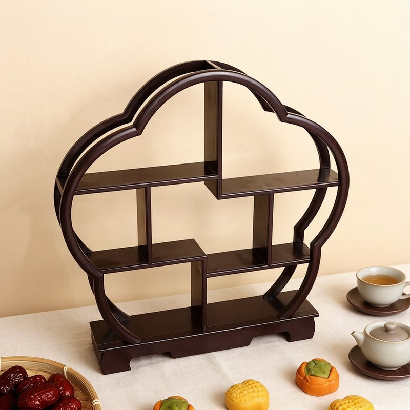 Kệ hoa mai nhựa giả gỗ nhiều ngăn chống thấm nước chắc chắn dễ lau chùi trưng bày cưới nội thất