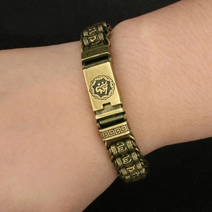 XGB Artisanal Crafted Đồng thau cổ tay Trang sức khoe tượng trưng Tây Tạng không ngày