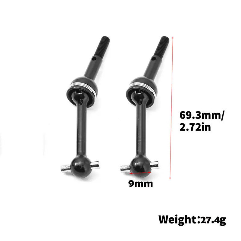 2 Chiếc Kim Loại Trục Truyền Động CVD Cho Tamiya TT02 TT01 TT01D 1 / 10 RC Xe Nâng Cấp Thay Thế